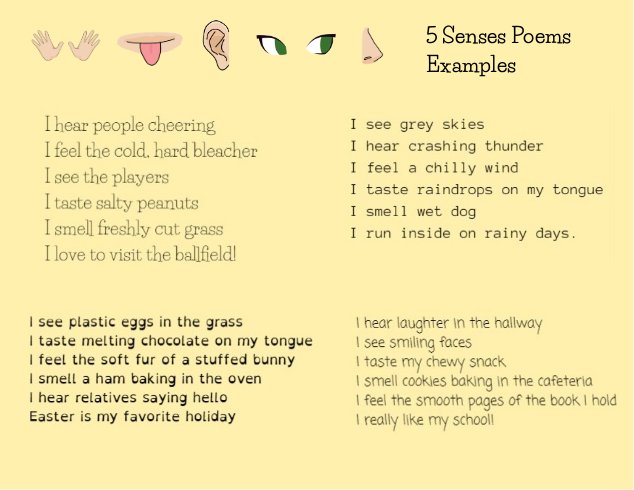 Buncee 5 Senses Poem Examples Buncee 5 Senses Poem Examples
